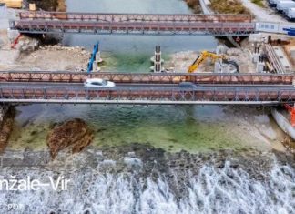 Gradnja novega mostu čez Kamniško Bistrico na Viru poteka po načrtih