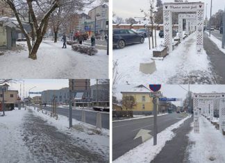 Zimska realnost na terenu: neočiščeni pločniki in nevarni dostopi do javnih zavodov (fotoreportaža)