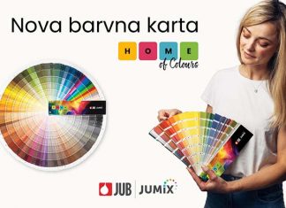 JUB predstavlja novo barvno karto Home of Colours