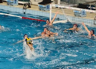 Članski finale v vaterpolu na kamniškem mestnem kopališču Pod Skalo