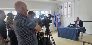 Novinarska konferenca župana Občine Moravče dr. Milana Balažica ob prihodu iz pripora