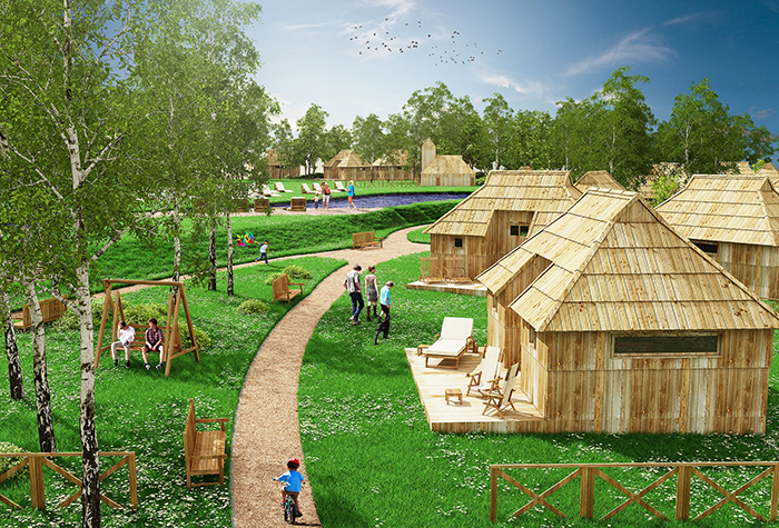 Eko resort beneath Velika planina